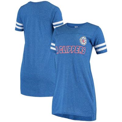 Women's Concepts Sport Heathered Royal LA Clippers Nightshirt