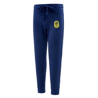 Women's Concepts Sport Navy Nashville SC Intermission Velour Cuffed Pants