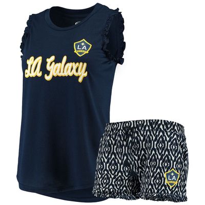 Women's Concepts Sport Navy/White LA Galaxy Unwind Tank Top & Shorts Pajama Set