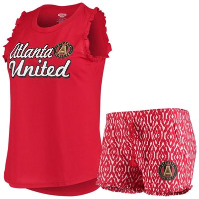 Women's Concepts Sport Red/White Atlanta United FC Unwind Tank Top & Shorts Pajama Set