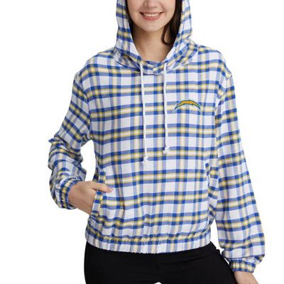 Women's Concepts Sport Royal/Gold Los Angeles Chargers Sienna Flannel Long Sleeve Hoodie Top
