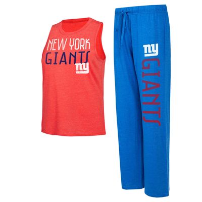 Women's Concepts Sport Royal/Red New York Giants Muscle Tank Top & Pants Lounge Set