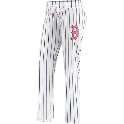 Women's Concepts Sport White Boston Red Sox Vigor Pinstripe Sleep Pant