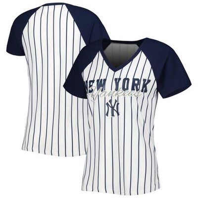Women's Concepts Sport White New York Yankees Reel Pinstripe Top
