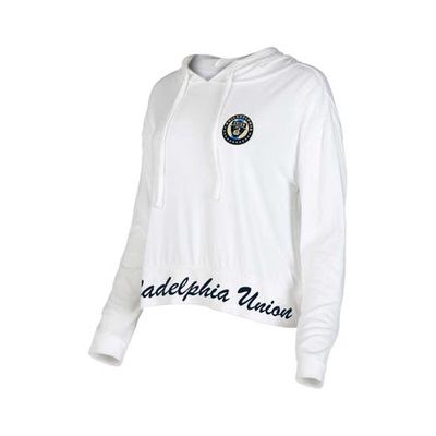 Women's Concepts Sport White Philadelphia Union Accord Hoodie Long Sleeve Top in Cream