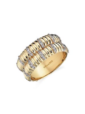 Women's Connected Double-Movement 14K Yellow Gold & 0.52 TCW Diamond Ring - Yellow Gold - Size 7 - Yellow Gold - Size 7