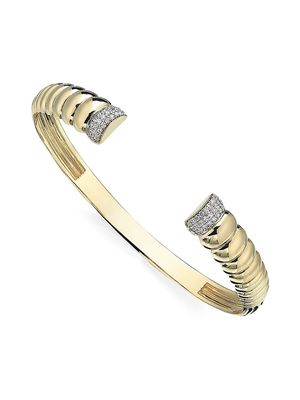 Women's Connected Morphose 14K Yellow Gold & 0.47 TCW Diamond Cuff - Yellow Gold - Yellow Gold