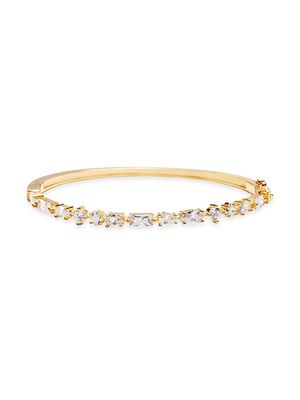 Women's Cooper 14K Gold-Vermeil & Crystal Bracelet - Gold - Gold
