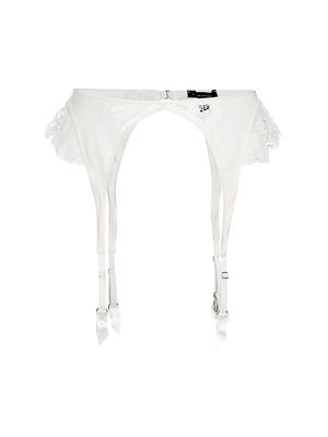 Women's Coquette Lace Garter Belt - Ivory - Size Small