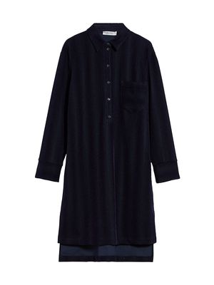 Women's Corduroy Shirtdress - Navy - Size Medium