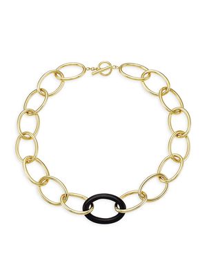 Women's Core Nene Horn Link Collar Necklace - Gold - Gold