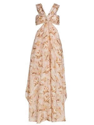 Women's Cotu Seashell Print Open Back Dress - Seashell - Size 8