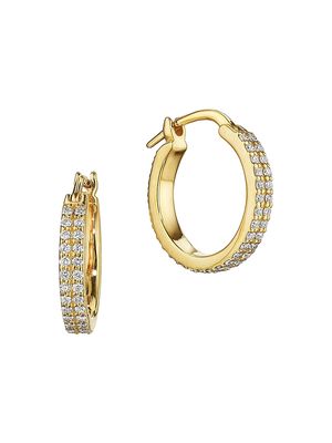 Women's Coup De Coeur 14K Yellow Gold & 0.16 TCW Diamond Hoop Earrings - Yellow Gold