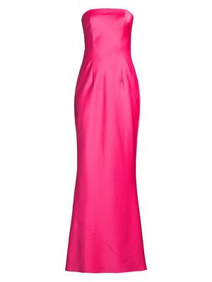 Women's Cowl Back Strapless Gown - Fruit Punch - Size 2