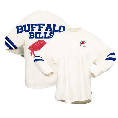 Women's Cream Buffalo Bills Gridiron Classics Retro Spirit Jersey T-Shirt