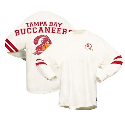 Women's Cream Tampa Bay Buccaneers Gridiron Classics Retro Spirit Jersey T-Shirt