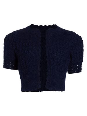 Women's Crochet Bolero - Navy - Size Small - Navy - Size Small