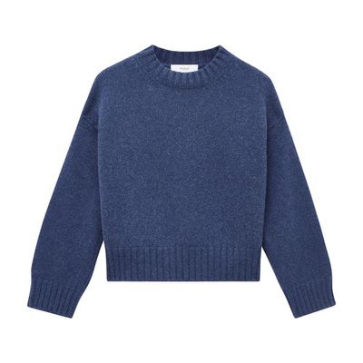Women's Cropped Round Neck Cosy Cashmere Jumper