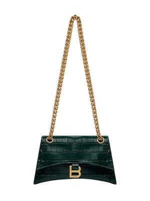 Women's Crush XS Chain Bag Crocodile Embossed - Forest Green