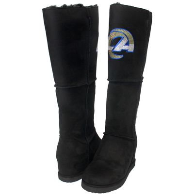 Women's Cuce Black Los Angeles Rams Suede Knee-High Boots