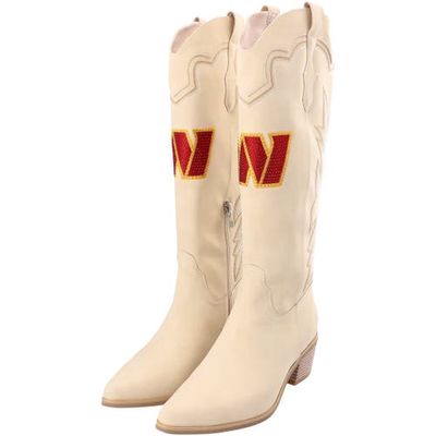 Women's Cuce Cream Washington Commanders Cowboy Boots