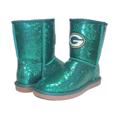 Women's Cuce Green Bay Packers Sequin Boots