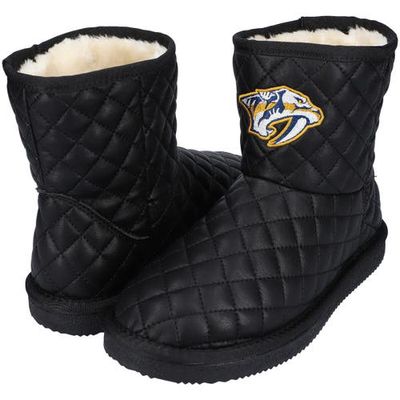 Women's Cuce Nashville Predators Quarterback Quilted Boots in Black