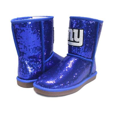 Women's Cuce New York Giants Sequin Boots in Royal