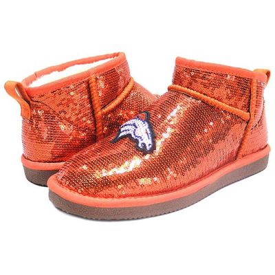 Women's Cuce Orange Denver Broncos Sequin Ankle Boots