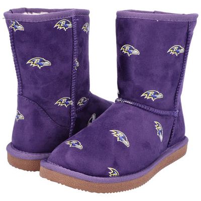 Women's Cuce Purple Baltimore Ravens Allover Logo Boots