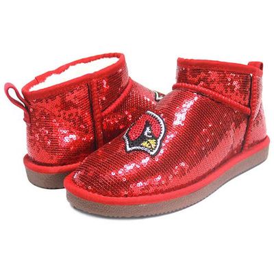 Women's Cuce Red Arizona Cardinals Sequin Ankle Boots