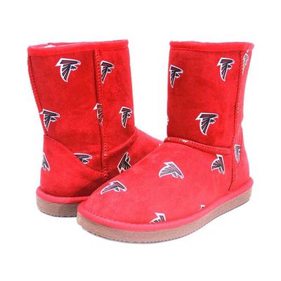 Women's Cuce Red Atlanta Falcons Allover Logo Boots