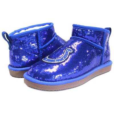 Women's Cuce Royal Indianapolis Colts Sequin Ankle Boots