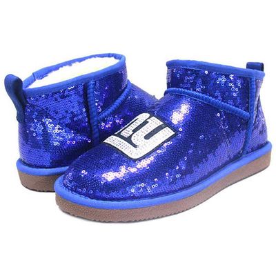 Women's Cuce Royal New York Giants Sequin Ankle Boots