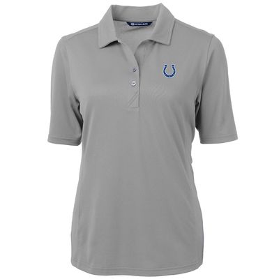 Women's Cutter & Buck Gray Indianapolis Colts Virtue Eco Pique Recycled Polo