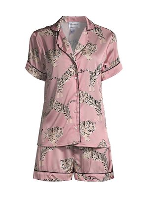Women's Dalia 2-Piece Pajama Set - Rose Pink Multi - Size XS