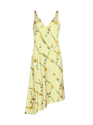 Women's Dandelion Print Bias-Cut Slipdress - Sherbet Pattern - Size 10