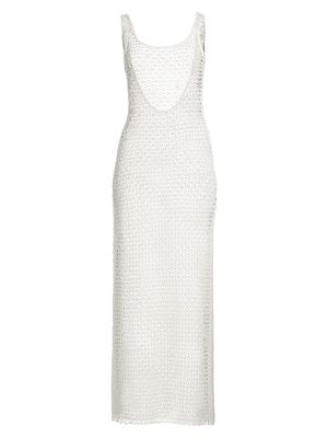 Women's Dani Embroidered Cover-Up Maxi Dress - White - Size Small