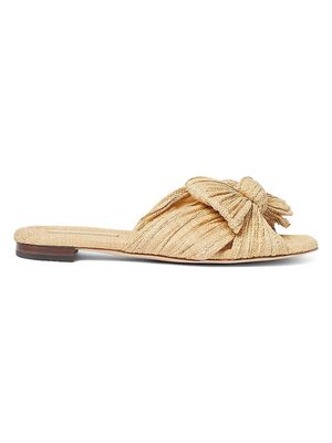 Women's Daphne Pleated Knot Sandals - Natural - Size 9