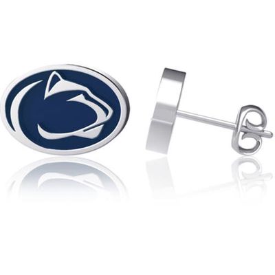 Women's Dayna Designs Penn State Nittany Lions Enamel Post Earrings in Silver