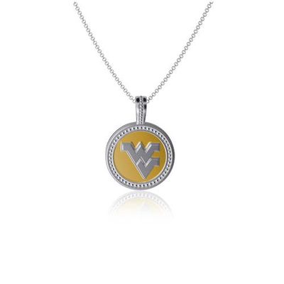 Women's Dayna Designs West Virginia Mountaineers Enamel Silver Coin Necklace