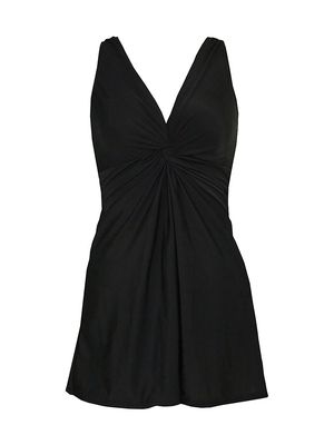 Women's DD Marais Twist-Front One-Piece Swimsuit - Black - Size 10 - Black - Size 10
