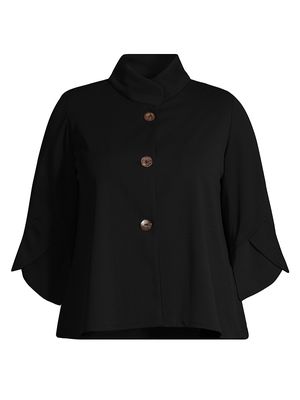 Women's Deco Crepe Jacket - Black - Size 14
