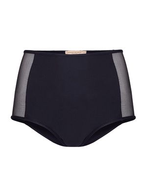 Women's Delphine High-Waist Bikini Bottom - Black - Size Small - Black - Size Small