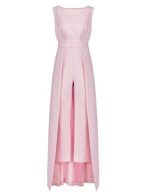 Women's Demi Bateau Neck Walk-Thru Jumpsuit - Pink Pearl - Size 2