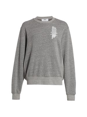 Women's Derek Crewneck Sweatshirt - Grey - Size Small - Grey - Size Small