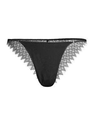 Women's Diamond Lace Panty - Black - Size Large