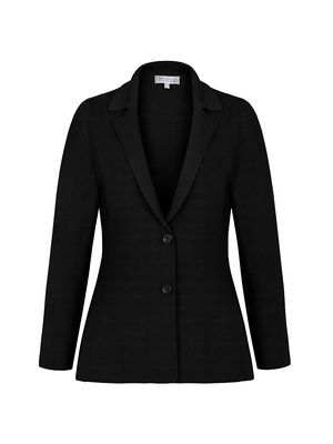 Women's Dina Knit Two-Button Blazer - Black - Size Medium - Black - Size Medium