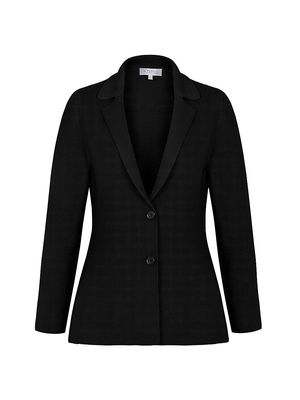 Women's Dina Knit Two-Button Blazer - Black - Size Small - Black - Size Small