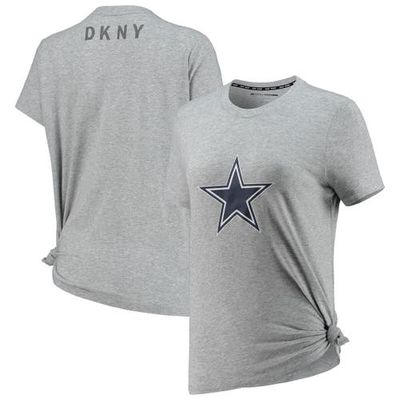 Women's DKNY Sport Heathered Gray Dallas Cowboys Ava Tri-Blend T-Shirt in Heather Gray